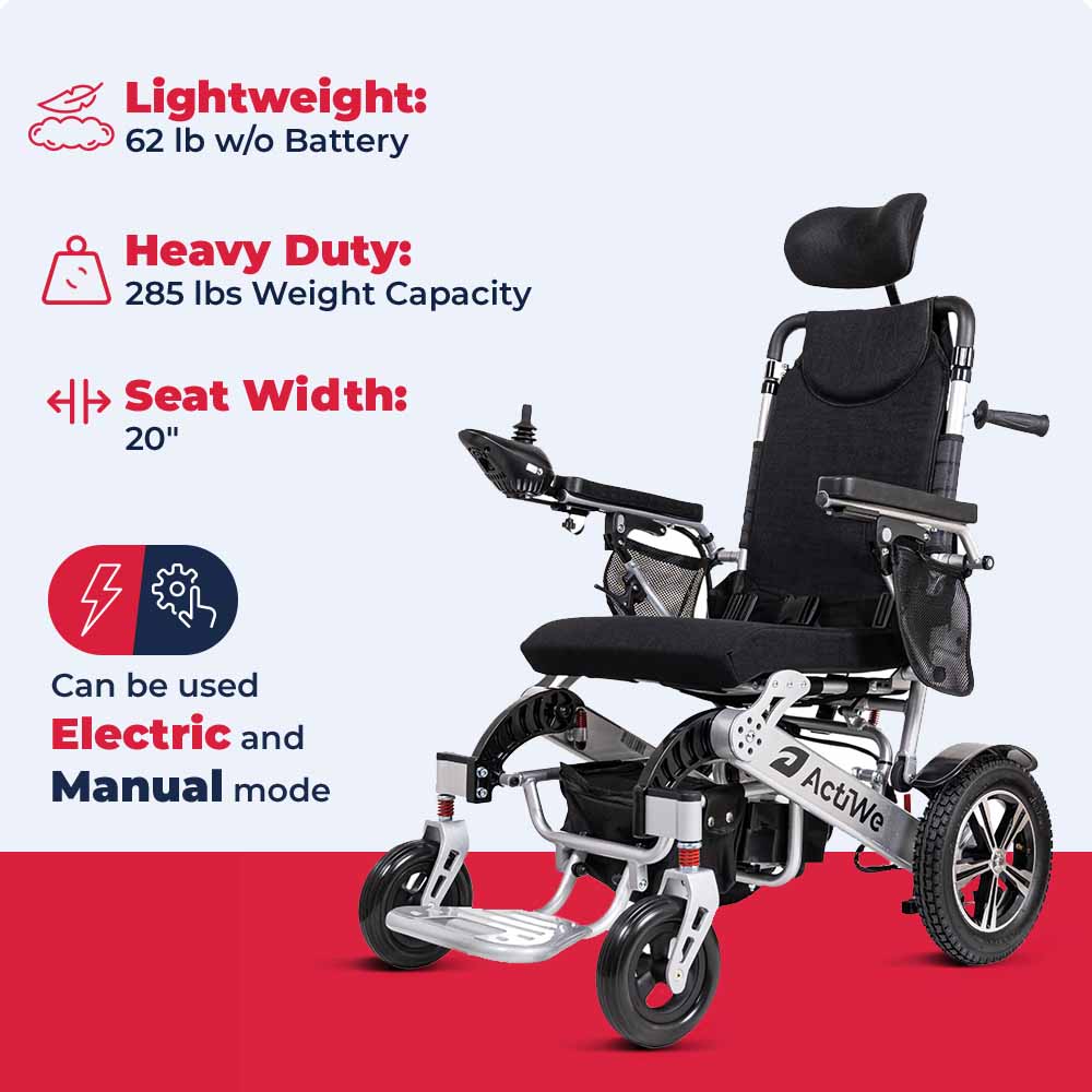 ActiWe WX9000 Reclining Electric Wheelchair Series