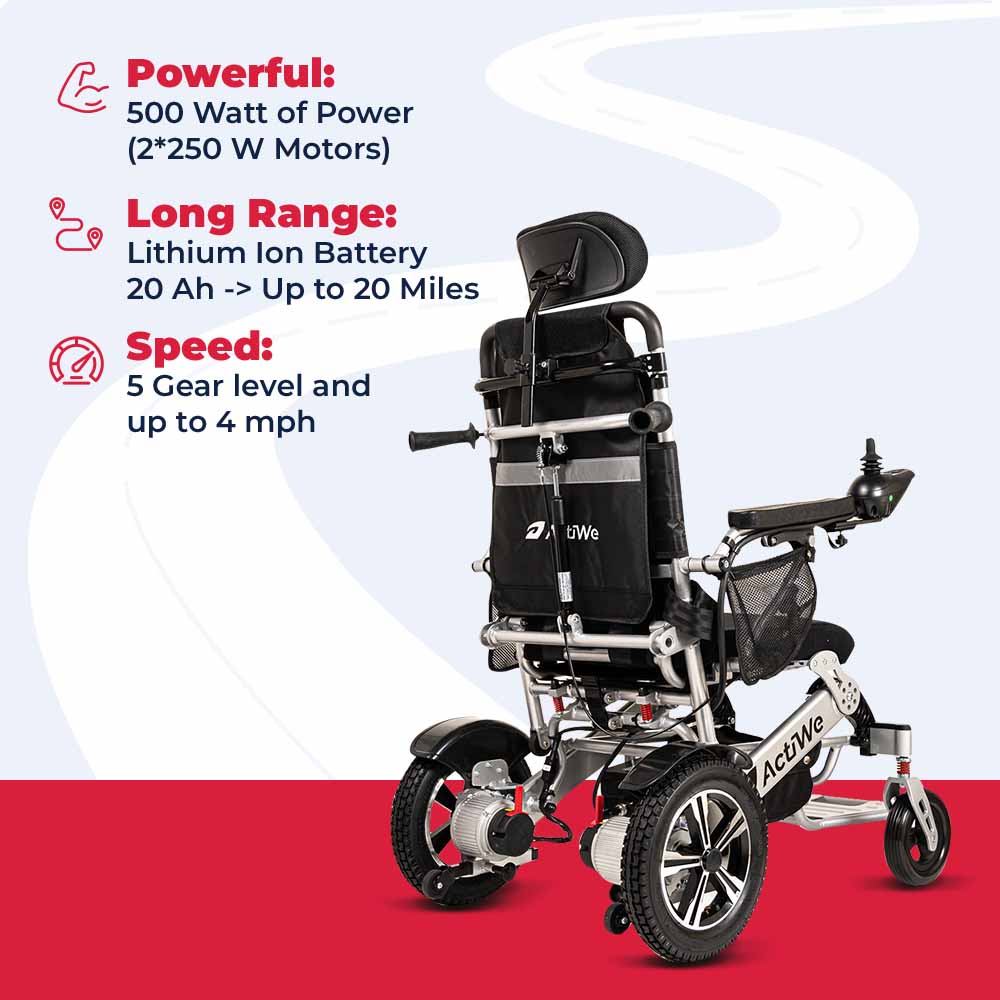 ActiWe WX9000 Reclining Electric Wheelchair Series