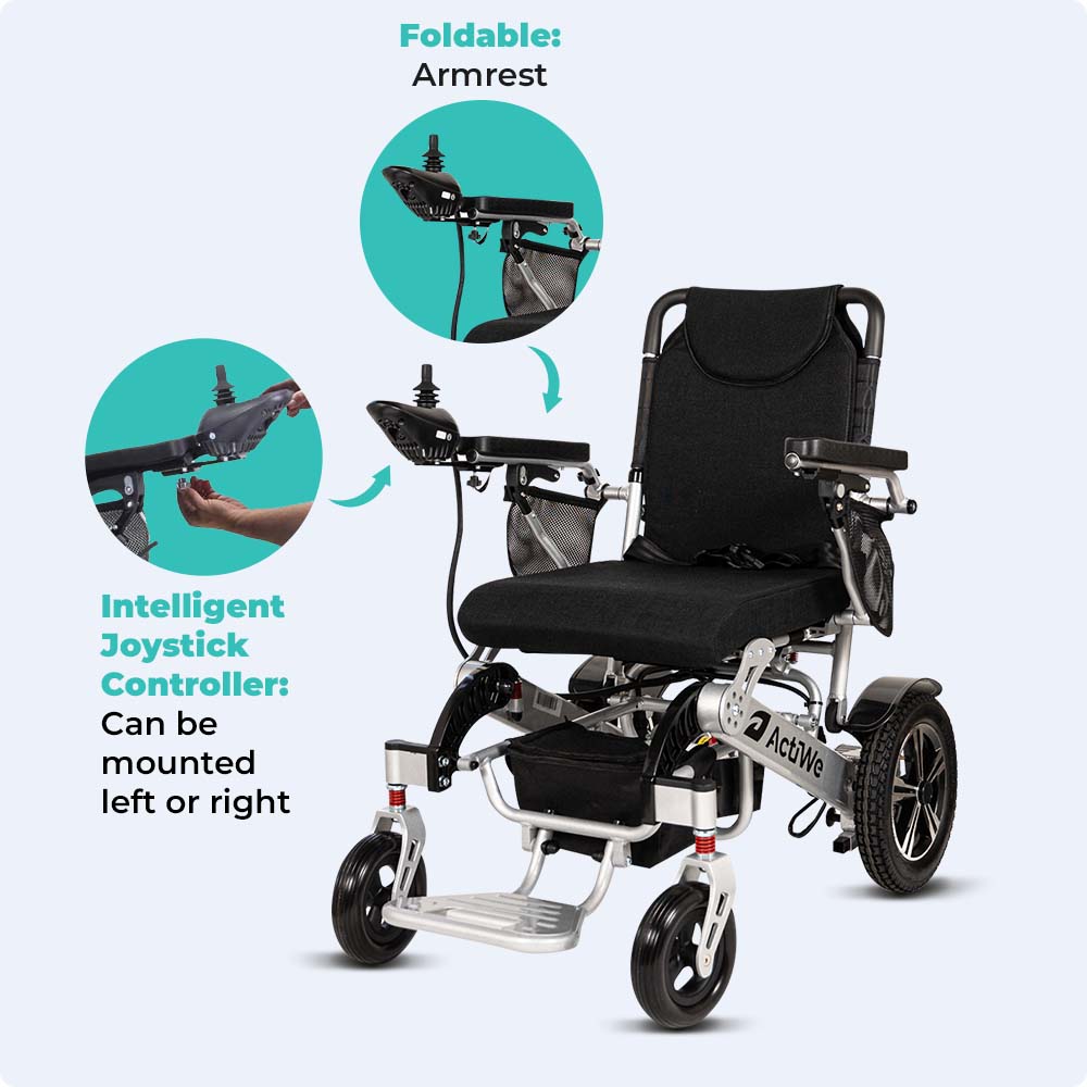 Actiwe WX8000 Long Range Electric Wheelchair Deluxe Series